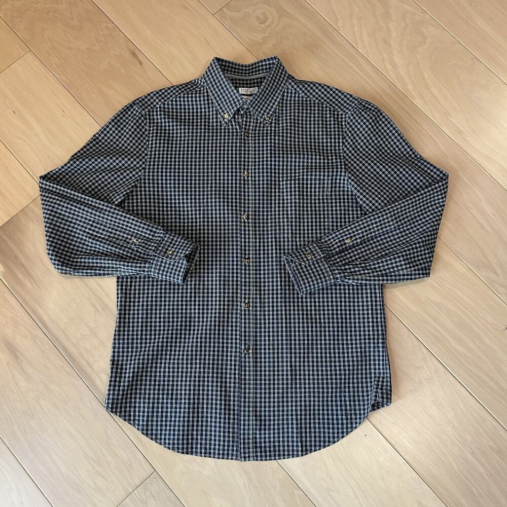 Brunello Cucinelli Plaid Button Up Shirt Long Sleeve Men’s Large